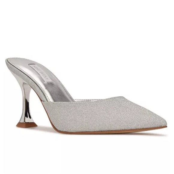 New Nine West Women's Bridal Hott Pointy Toe Dress Mules Size 6.5 - Picture 1 of 13